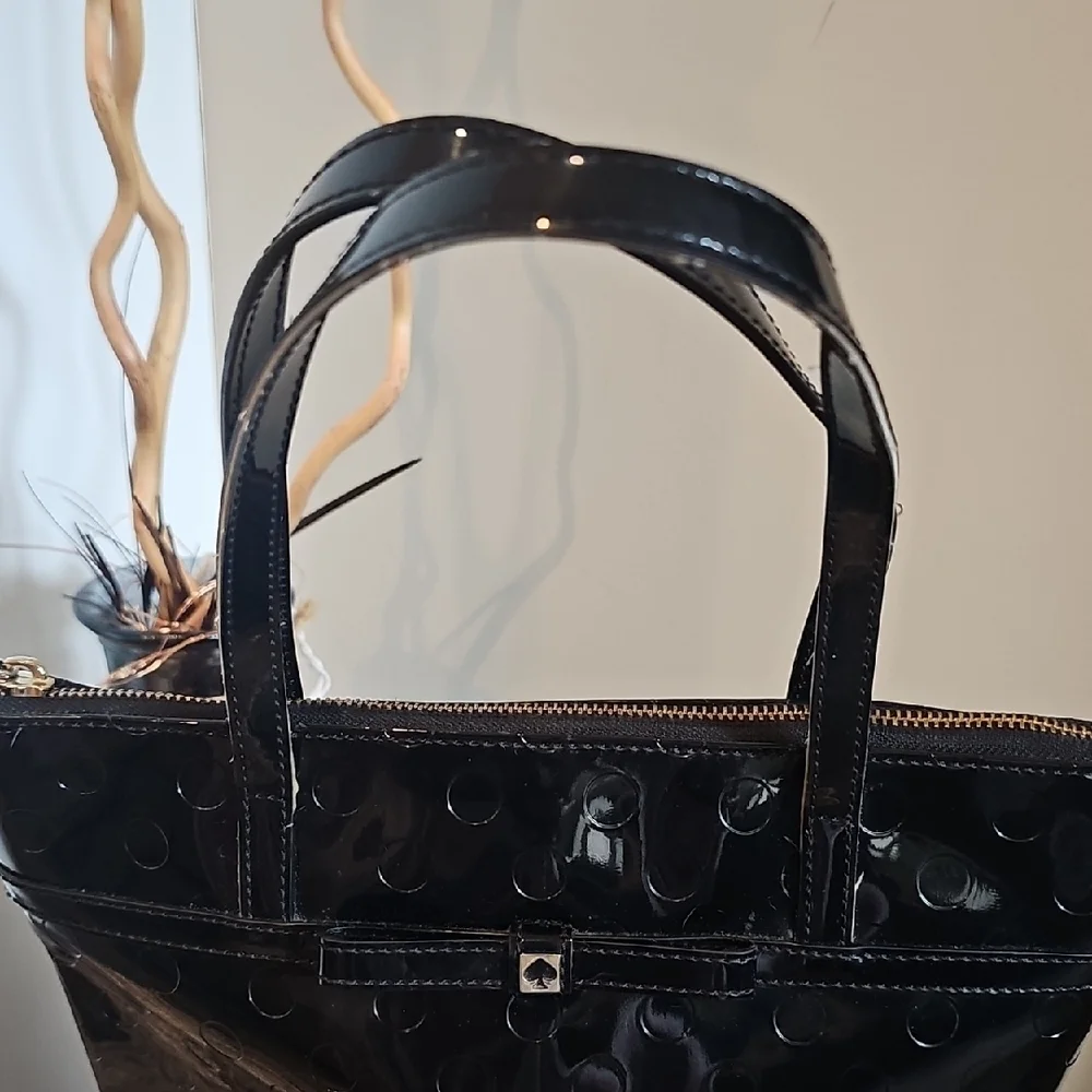 Kate Spade Black Patent Leather Tote Bag